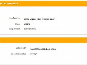 Solar Venta Barrio Lucero, Valdepeñas